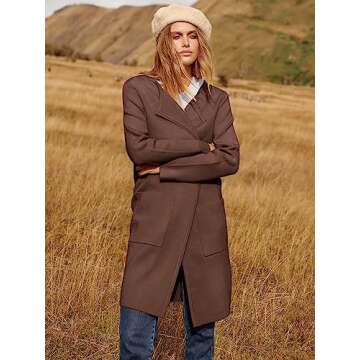 Stylish ANRABESS Open Front Knit Cardigan for Women