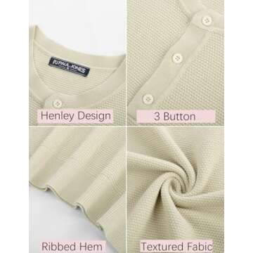 Shop PJ PAUL JONES Knitted Henley T-Shirt - Summer Style Essential