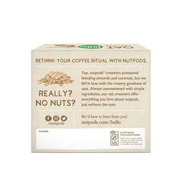 nutpods Oat Original, (4-Pack), Unsweetened Dairy-Free Creamer, Nut-Free Creamer, Made from Oats, Gluten Free, Non-GMO, Vegan, Kosher