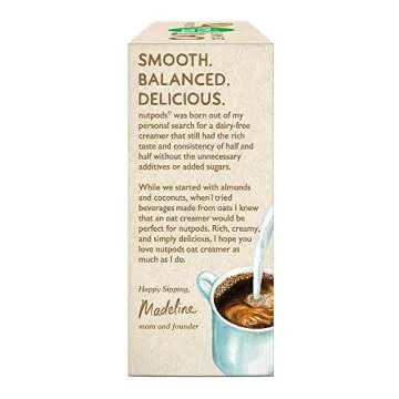nutpods Oat Original, (4-Pack), Unsweetened Dairy-Free Creamer, Nut-Free Creamer, Made from Oats, Gluten Free, Non-GMO, Vegan, Kosher