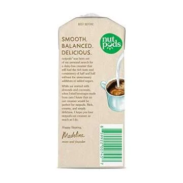 nutpods Oat Original, (4-Pack), Unsweetened Dairy-Free Creamer, Nut-Free Creamer, Made from Oats, Gluten Free, Non-GMO, Vegan, Kosher