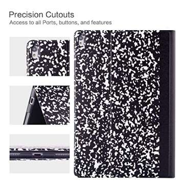 Vimorco ipad Air 3 Case 2019, Ipad pro 10.5 Inch Case 2017/2019, Premium Leather Folio Stand Case, Soft TPU Back Cover [Auto Sleep/Wake Feature], Composition Book