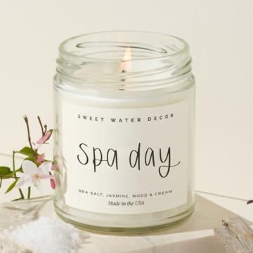 Spa Day Candle - Sea Salt & Jasmine for Relaxation