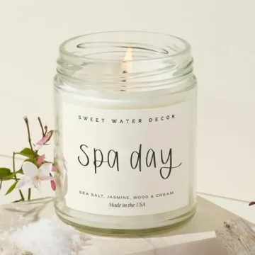 Spa Day Candle - Sea Salt & Jasmine for Relaxation