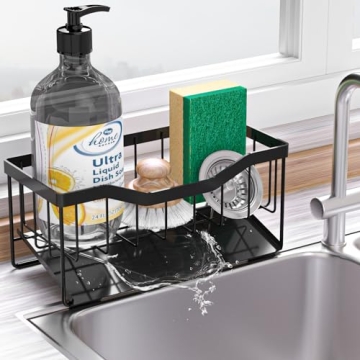 Vanwood Sponge Holder - Auto-Draining Kitchen Caddy