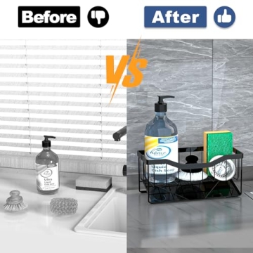 Vanwood Sponge Holder - Auto-Draining Kitchen Caddy