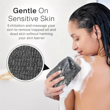 Blissal Exfoliating Shower Towel - 2-in-1 Premium Scrub for Body & Face