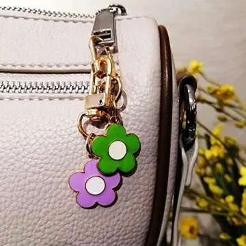 Yaihsuy Cute Flower Keychain Charms for Bag Accessories