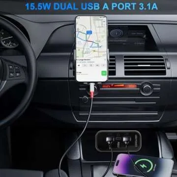 3 Ports 12V RV USB Outlet 45.5W, 2PCS Gibbab PD3.0 Type-C Quick Charge & Dual USB A Port 3.1A Panel Wall Mount, Automotive Car USB Socket Charger Adapter for RV Marine Boat Bus ATV Motorcycle Truck