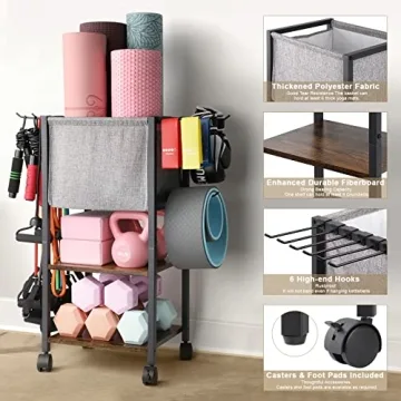 Yoga Mat Storage Rack - Home Gym Organizer