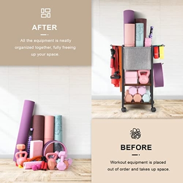 Yoga Mat Storage Rack - Home Gym Organizer