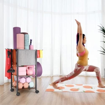 Yoga Mat Storage Rack - Home Gym Organizer