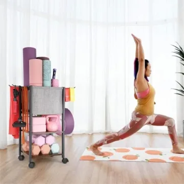 Yoga Mat Storage Rack - Home Gym Organizer
