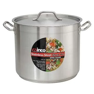 Winware 20-Quart Stainless Steel Stock Pot - Durable & Versatile