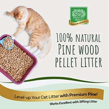 Small Pet Select Premium Pine Pelleted Cat Litter, Eco-Friendly 25 lbs