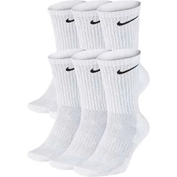 Nike Everyday Cushion Crew Socks for Youth in Pack of 6