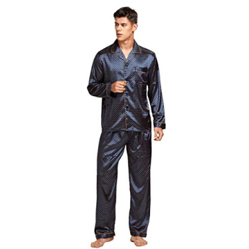 TONY AND CANDICE Satin Pajama Set for Men Comfort