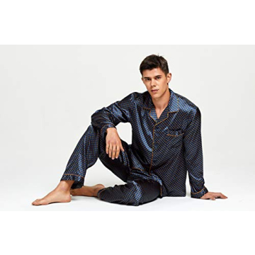 TONY AND CANDICE Satin Pajama Set for Men Comfort