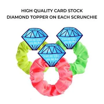 Neon 80s Scrunchies | 12 Pack | Bachelorette Party Favor Hair Ties | Team Bride Hair Ties | Bridesma...