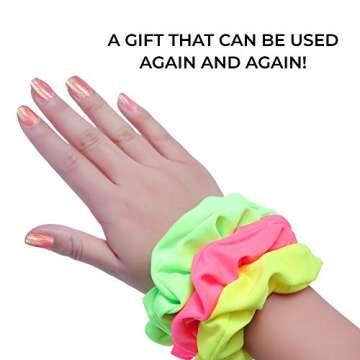 Neon 80s Scrunchies Pack for Bachelorette Parties