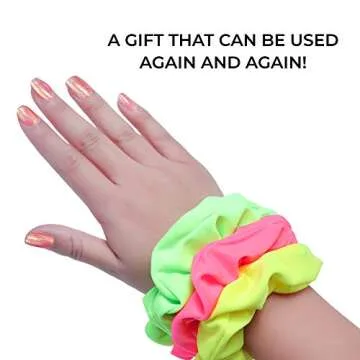 Neon 80s Scrunchies Pack for Bachelorette Parties