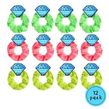 Neon 80s Scrunchies Pack for Bachelorette Parties