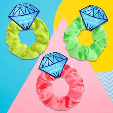 Neon 80s Scrunchies Pack for Bachelorette Parties