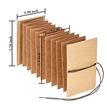 Mudder Scrapbooks Hardcover Photo Albums 4 x 6 Inch Photos Hand Made Kraft Paper for DIY Scrapbookin...