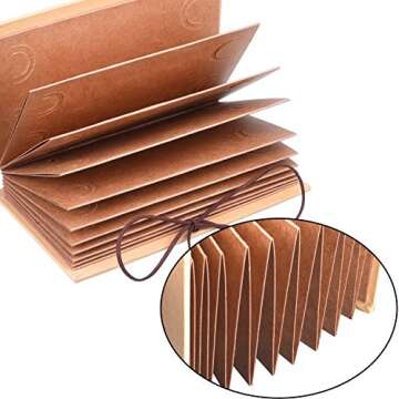 Mudder Scrapbooks Hardcover Photo Albums 4 x 6 Inch Photos Hand Made Kraft Paper for DIY Scrapbooking Anniversary Sketchbook Wedding Valentines Day Gifts