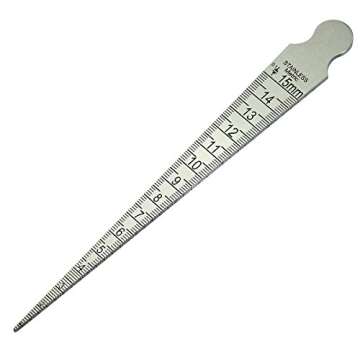 RIVERWELD Welding Gauge Taper Gauge Both side Inches and Metric Max Range: 5/8" & 15mm Min Range: 1/...