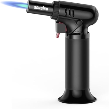 Sondiko Butane Torch with Adjustable Flame and Fuel Gauge