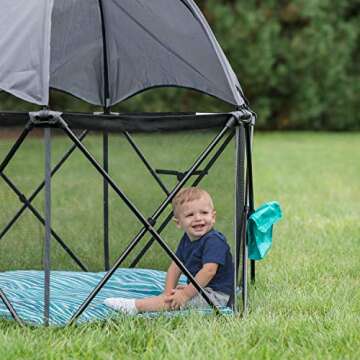 Baby Delight Go With Me Eclipse Mesh Portable Playard | Playpen | Sun Canopy | Indoor and Outdoor | ...