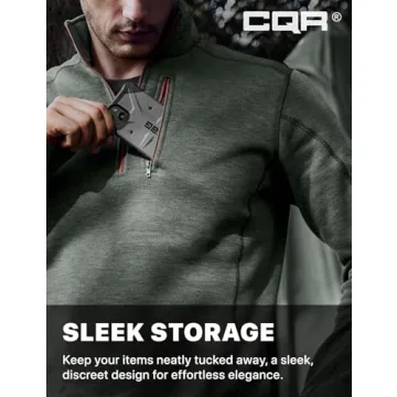 CQR Men's Thermal Fleece Quarter Zip Sweater for All Occasions