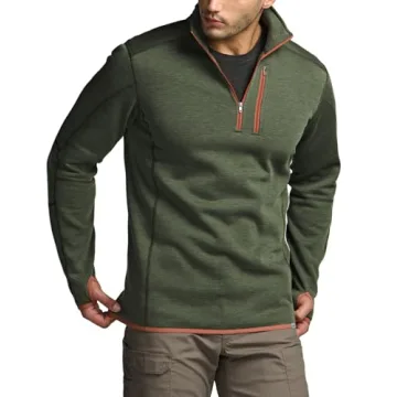 CQR Men's Thermal Fleece Quarter Zip Sweater for All Occasions