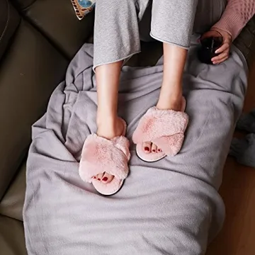 Plush Memory Foam Women's House Slippers Indoor Outdoor