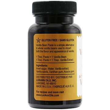 LorAnn Natural Vanilla Bean Paste - All Natural 4oz Flavor Enhancer