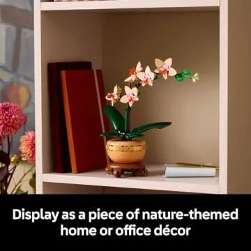 LEGO Botanicals Mini Orchid Building Set - Artificial, Fake Orchid for Home Decor, Adults Ages 18+ - Indoor Plant Decorations for Table, Desk, Office - Creative Gift Idea for Her & Him - 10343