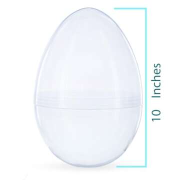 Jumbo Clear Plastic Easter Eggs Set of 2 - 10 Inches