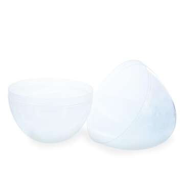 Jumbo Clear Plastic Easter Eggs Set of 2 - 10 Inches