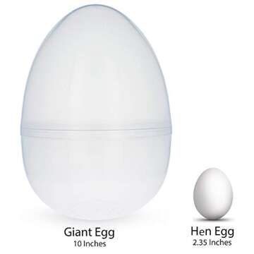 Jumbo Clear Plastic Easter Eggs Set of 2 - 10 Inches