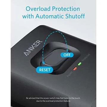 Anker Power Strip Surge Protector, 12 Outlets & 3 USB Charging Ports with Flat Plug, 6ft Extension Cord, PowerIQ for iPhone Xs/XS Max/XR/X, Galaxy, for Home, Office, and More (4000 Joules) (Black)