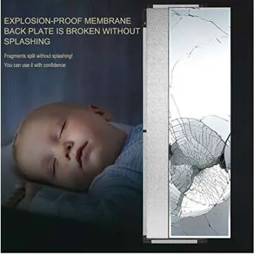 Elevens 71"x 32" Full Length Mirror Large Floor Mirror Without Stand Wall-Mounted Mirror Dressing Mirror Aluminum Frame Mirror for Living Room/Bedroom (71“X32, Silver) (AA01038ZZV001N-USAM004)