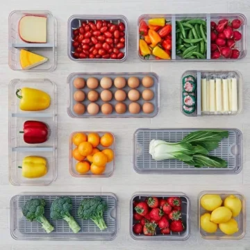 iDesign Large Divided Produce Storage Container BPA-Free