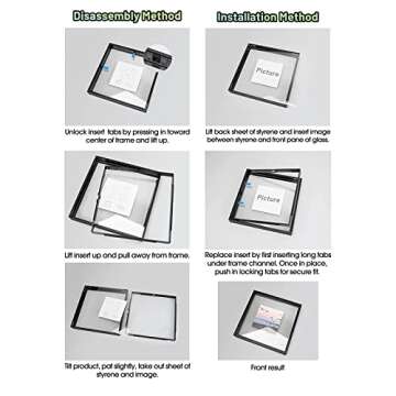 Golden State Art, 11x14 Floating Frame, Gold Aluminum Picture Frame, Clear Glass Displays Any Size Photo up to 11 by 14, for Wall or Table Top Decoration