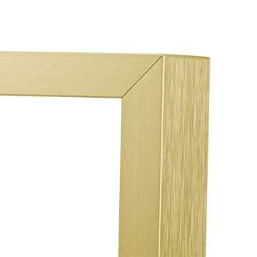 Golden State Art, 11x14 Floating Frame, Gold Aluminum Picture Frame, Clear Glass Displays Any Size Photo up to 11 by 14, for Wall or Table Top Decoration