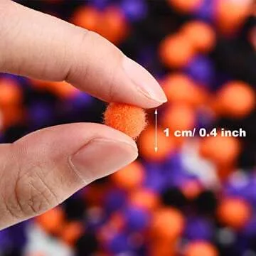 600 Piece Halloween Pom Poms for Festive Crafting