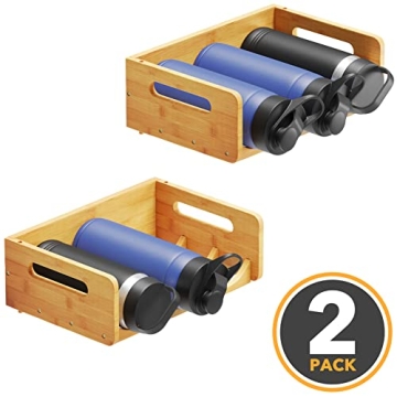 SpaceAid Bamboo Water Bottle Organizer for Kitchen & Pantry