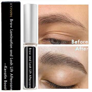 Brow Lamination and Lash Lift Nutrition Clear Eyelash Perm Aftercare Save Burning Eyelash & Eyebrow, Keratin Boost Care Fix Messy Brows/Lashes into Neat Look for 8 Weeks