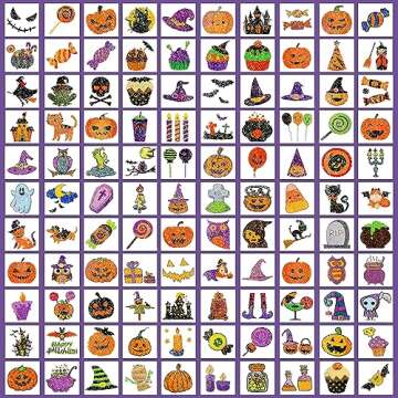 Partywind Glitter Halloween Tattoos - 204 Fun Designs
