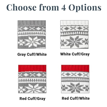 Personalized Snowflake Knit Christmas Stocking for Families